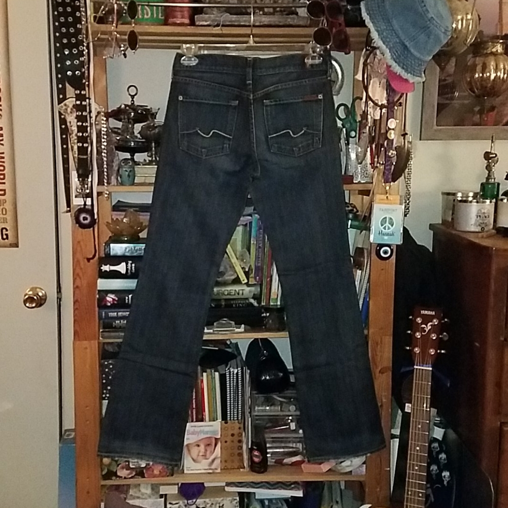 7 For All Mankind Dark Blue Bootcut Low rise Jeans
